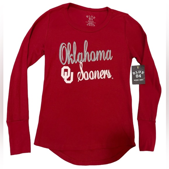 Oklahoma Sooners Ladies Long Sleeved Shirt W/ Thumb Holes. NWT! BOOMER! 🏈🥎🏀⚾️ - Picture 1 of 8